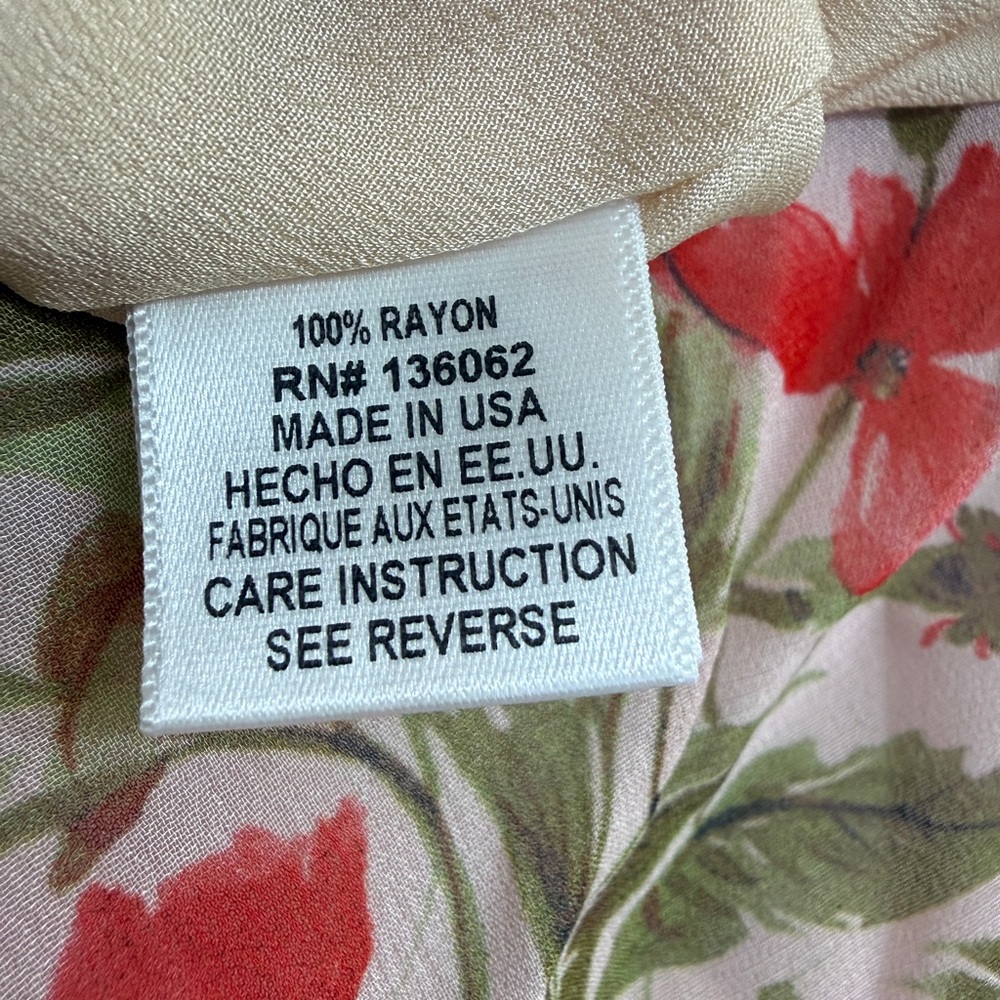 Romantic Flowy Floral Slip Dress by Lavender Brown Sz Large-Made in USA - Picture 11 of 12